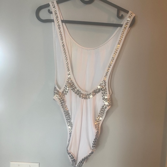 Norma Kamali Stud One Piece & Silver in White - Picture 6 of 8